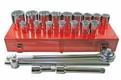 21 Piece 12 Point Standard and Deep Socket Sets