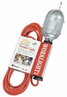 25 -ft Trouble Light 16/3 AWG 14 AMP