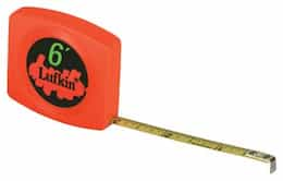 6' Yellow Clad Steel Peewee Measuring Tape