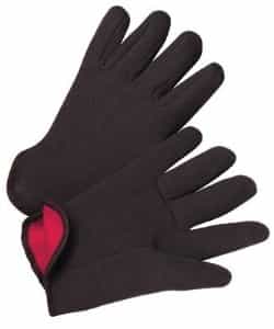 Anchor Men's Brown Fleece-Lined Jersey Gloves
