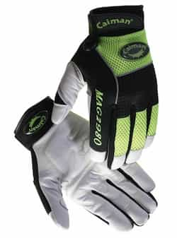 X-Large Hi-Vis Goat Grain Palm Mechanic Gloves