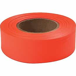 1" x 200' Fluorescent Glo-Orange Flagging Tape