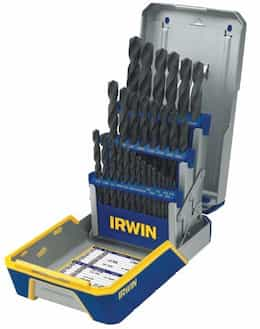 Irwin 29 Piece Black Oxide Industrial Drill Bit Set with Case