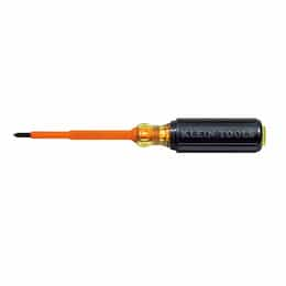 Insulated Screwdriver - 1/4'' Cabinet Tip, 4'' Round Shank