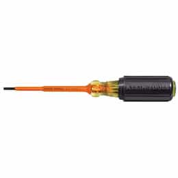 Insulated Screwdriver - 4'' Shank, 1/8'' Slotted Tip