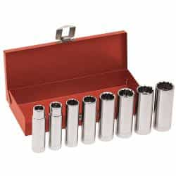 8-Piece 1/2-Inch Drive, Deep-Socket Wrench Set