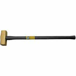 Brass Sledge Hammer - Fiberglass Rubber Grip Handle - 4 lbs.