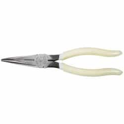 Klein Tools Glow in the Dark Hi-Viz Long-Nose Pliers, Side-Cutting