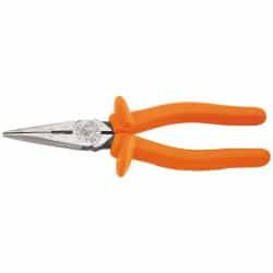 8'' Insulated Heavy-Duty Long-Nose Pliers - Side-Cutting and Skinning