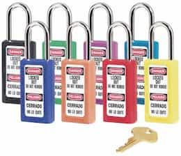 Yellow No. 410 & 411 Lightweight Xenoy Safety Lockout Padlock