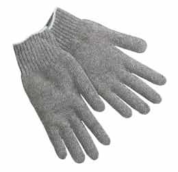 Large 7 Gauge Natural Regular Weight String Knit Gloves