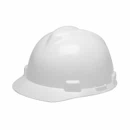 MSA White V-Gard Slotted Hard Hat