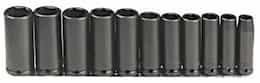 1/2" Drive 11 Piece Black Oxide Impact Socket Set