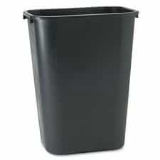 Rubbermaid Black Soft Molded Plastic 28-1/8 qt. Wastebasket