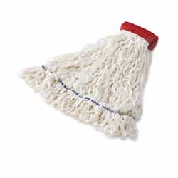 White, Medium Looped-End Rayon Clean Room Mop Heads