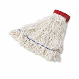 White, Medium Looped-End Rayon Clean Room Mop Heads