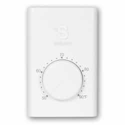 Stelpro Line Voltage Thermostat, Double-Pole, 22 Amp, 120V-277V, White