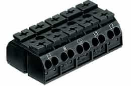 862-Series 5-Pole Terminal Block For Chassis Mounting, Black