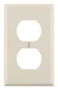 GP 1-Gang Plastic Duplex Receptacle Wall Plate, Almond