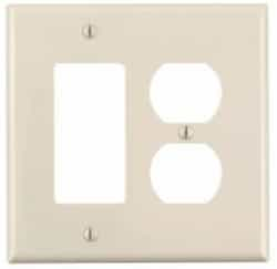 GP 2-Gang Receptacles & Decorative Switch Wall Plate Combo, Ivory