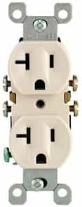 20 Amp Duplex Receptacle Outlet, Almond