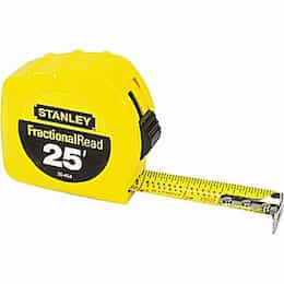 Stanley 25' Power Return Fractional Tape Rule