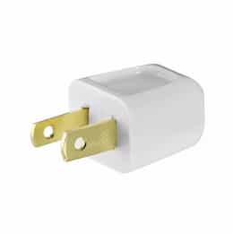 Eaton Wiring 10 Amp Standard Plug, NEMA 1-15R, Polarized, White