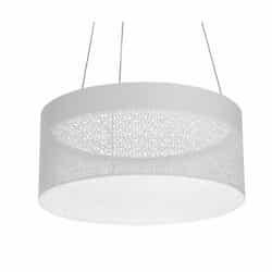 36W LED Ash Drum Pendant Light, 3000 lm, 120V, 3000K, White