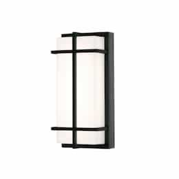 12-in 26W August Wall Sconce, 1700 lm, 120V-277V, CCT Select, Black