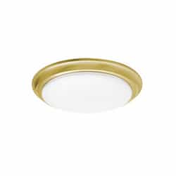 14-in 26W Baron Flush Mount, 2100 lm, 120V, Selectable CCT, Brass