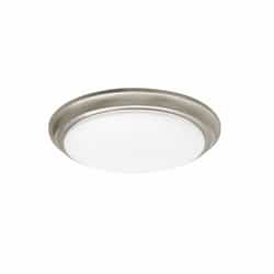 14-in 26W Baron Flush Mount, 2100 lm, 120V, Selectable CCT, Nickel