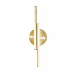 17-in 15W Ella Wall Sconce, 1100 lm, 120V, 3000K, Brass