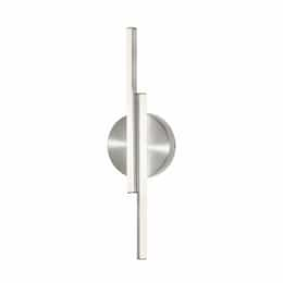 17-in 15W Ella Wall Sconce, 1100 lm, 120V, 3000K, Nickel