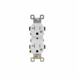 15 Amp Tamper Resistant Duplex Outlet, Side/Push Wire, White