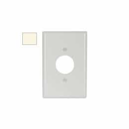 1-Gang Jumbo Wall Plate, Single, Plastic, Light Almond