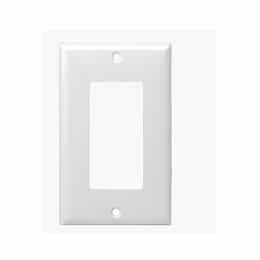 1-Gang Wall Plate, Decora, Thermoset, Light Almond