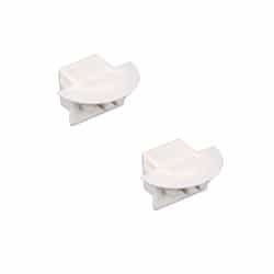 Double Flange End Cap with Hole for TruLux Series Strip Light Fixture