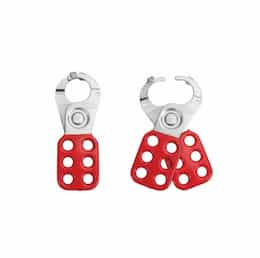 American Lock 1 in. Red Aluminum Six Hole Lockout Hasp