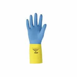 Chemi-Pro Unsupported Neoprene Gloves, Size 10, Yellow/Blue