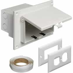 Low Profile InBox for Flat Surfaces Retrofit, Horizontal, WH/WH