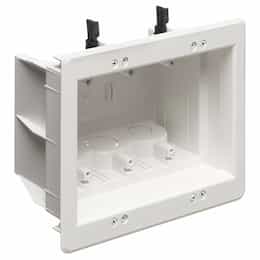 3-Gang Recessed Indoor InBox for New & Retrofit Construction, White