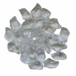 1-in Decorative Fire Glass, Clear Reflective