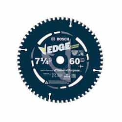 7-1/4-in Edge Circular Saw Blade, Extra Fine Finish, 60 Tooth, Bulk