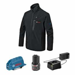 3XL Heated Jacket Kit w/ Portable Power Adapter & Battery, 12V