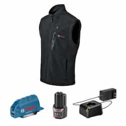 Bosch Large Heated Vest Kit w/ Portable Power Adapter & Battery, 12V