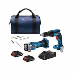 Bosch Brushless Screwgun & Cut-Out Tool Combo Kit w/ Batteries, 18V