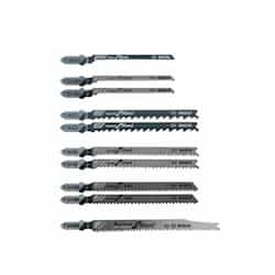 10 pc. Jig Saw Blade Set w/ Case, T-Shank, Wood