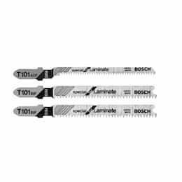 3 pc. Jig Saw Blade Set, T-Shank, Hardwood/Laminate