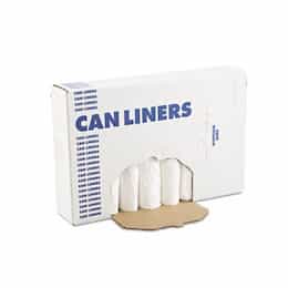 Boardwalk White Linear Low-Density Can Liners w/ 12 to 16 Gal Capacity