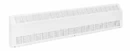 1400W Sloped Commercial Baseboard, Medium Density, 208 V, Silica White